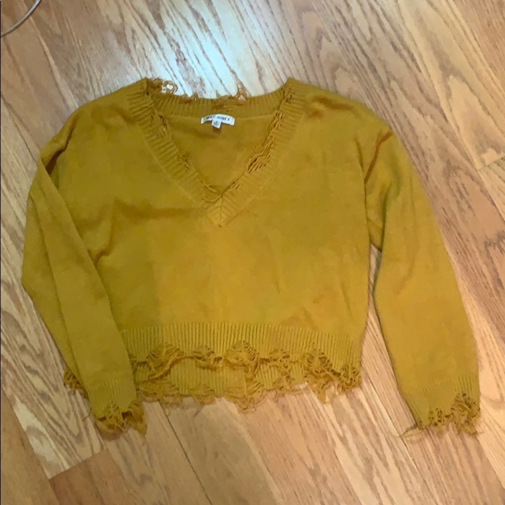 mustard yellow sweater